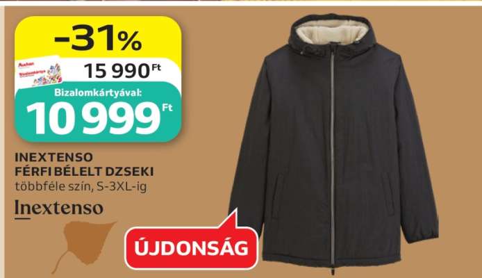 INEXTENSO FÉRFI BÉLELT DZSEKI