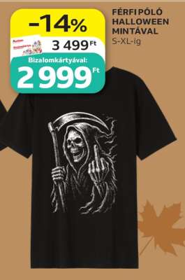 FÉRFI PÓLÓ HALLOWEEN MINTÁVAL