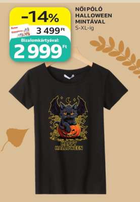 NŐI PÓLÓ HALLOWEEN MINTÁVAL