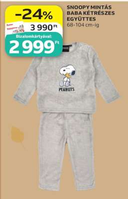 SNOOPY MINTÁS BABA KÉTRÉSZES EGYÜTTES