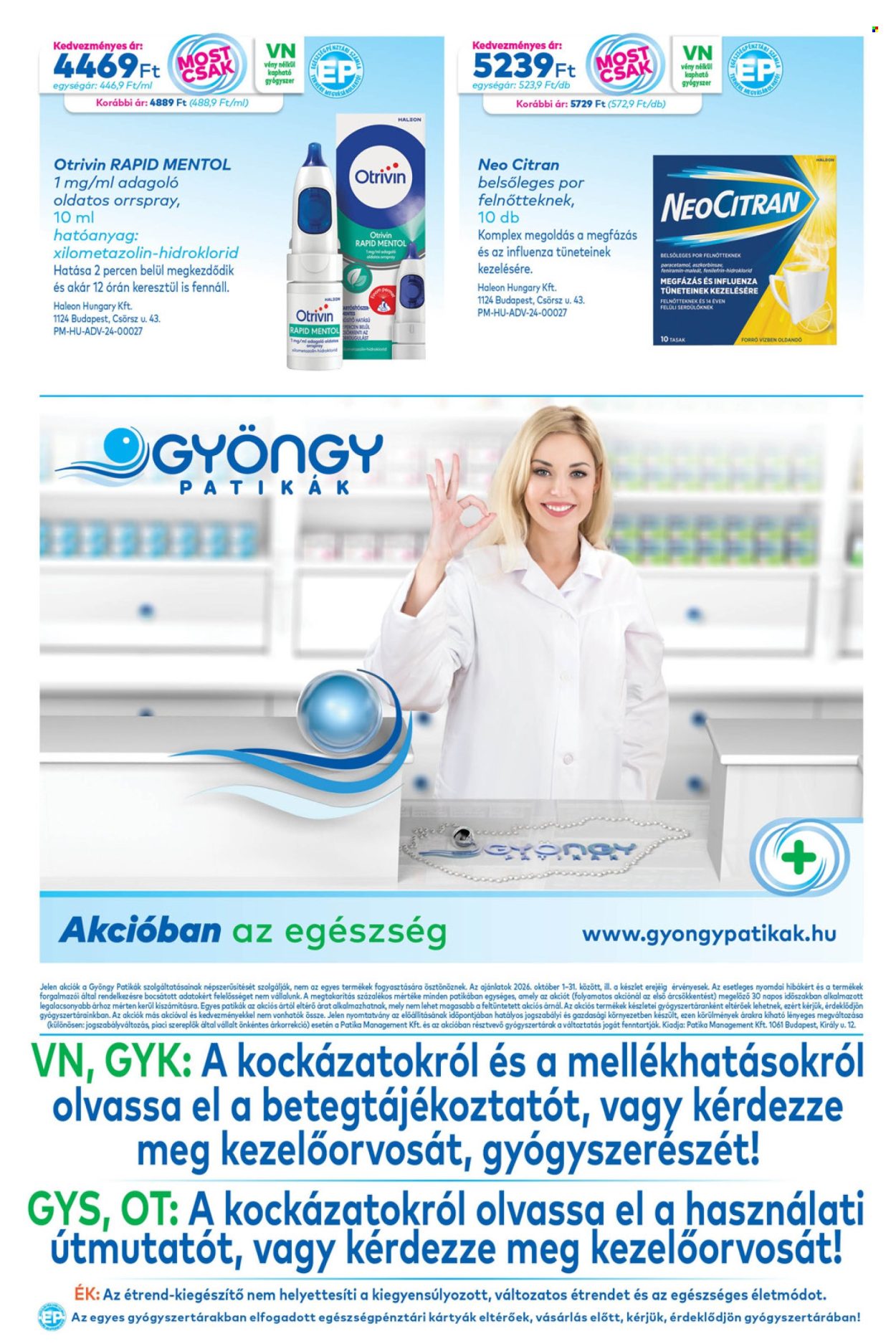 Gyöngy Patikák akciós újságok - 2026.10.01 - 2026.10.31. Oldal 20