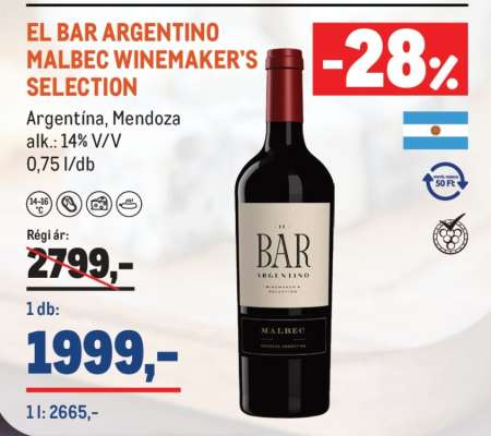 EL BAR ARGENTINO MALBEC WINEMAKER’S SELECTION
