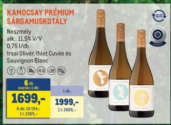 KAMOCSAY PRÉMIUM Sárgamuskotály
