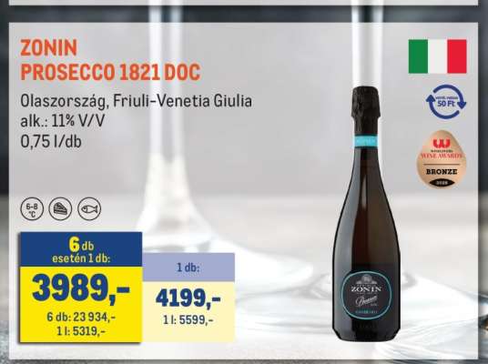 ZONIN PROSECCO 1821 DOC