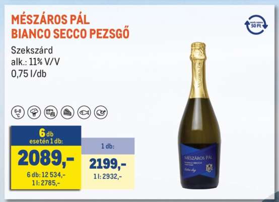 MÉSZÁROS PÁL BIANCO SECCO PEZSGŐ
