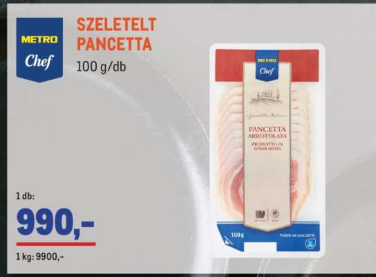 METRO Chef SZELETELT PANCETTA