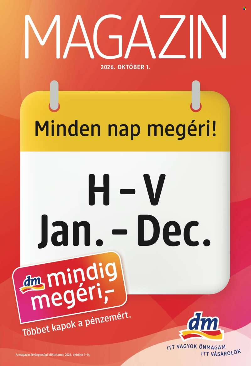 Újság dm drogerie markt - 2026.10.01 - 2026.10.14.