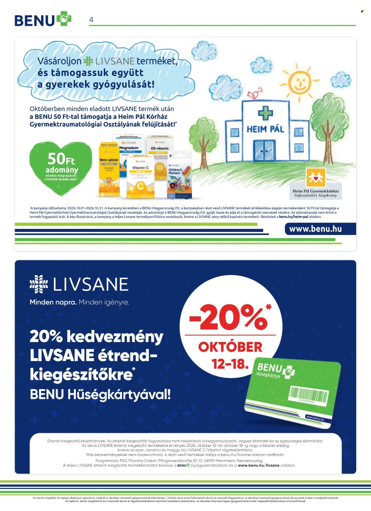 BENU Gyógyszertár akciós újságok - 2026.10.01 - 2026.10.31. Oldal 4