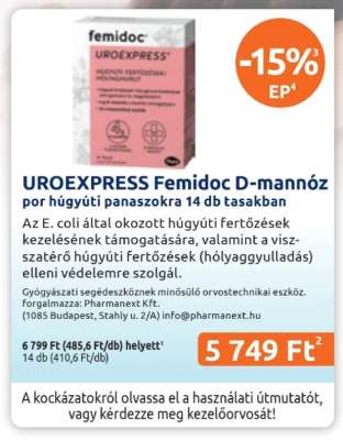 UROEXPRESS Femidoc D-mannóz