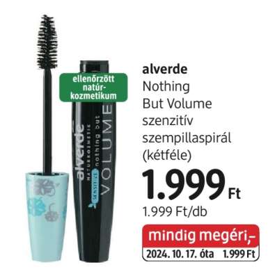 alverde Nothing But Volume szempillaspirál