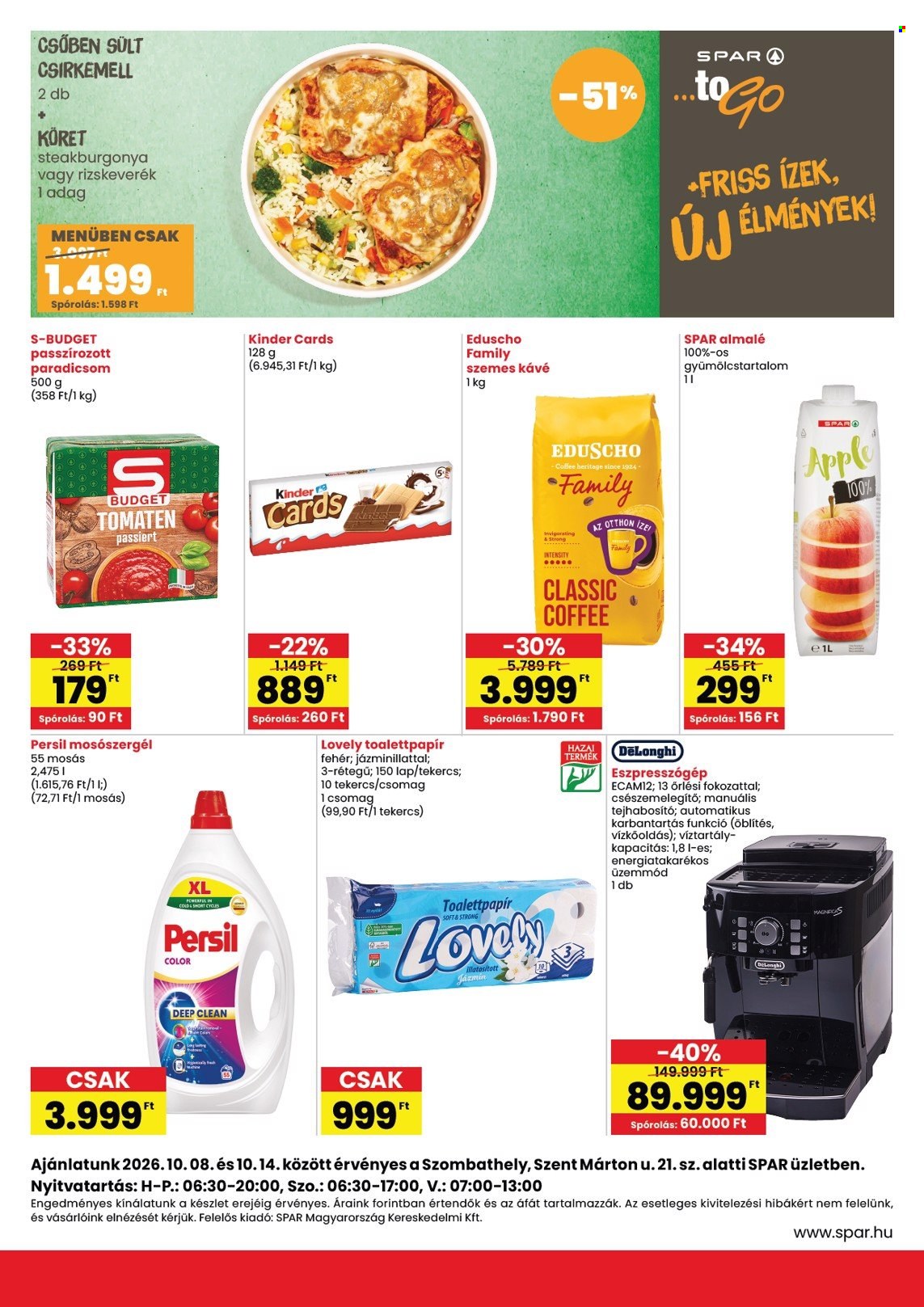 SPAR Szupermarket akciós újságok - 2026.10.08 - 2026.10.14. Oldal 2