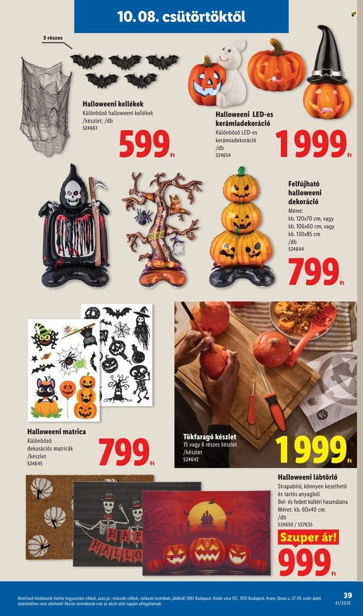 Lidl akciós újságok - 2026.10.08 - 2026.10.14. Oldal 39