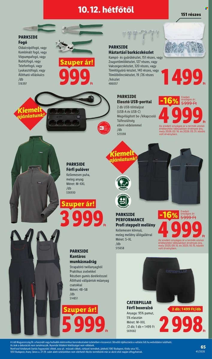 Lidl akciós újságok - 2026.10.08 - 2026.10.14. Oldal 65