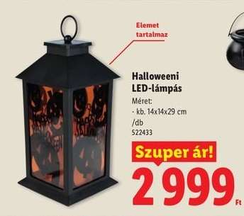 Halloweeni LED-lámpás