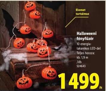 Halloweeni fényfüzér