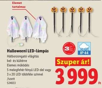 Halloweeni LED-lámpás