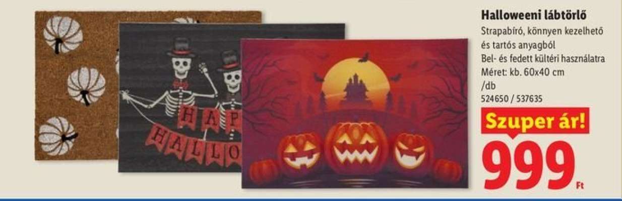Halloweeni lábtörlő