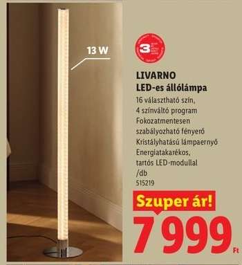 Livarno LED-es állólámpa