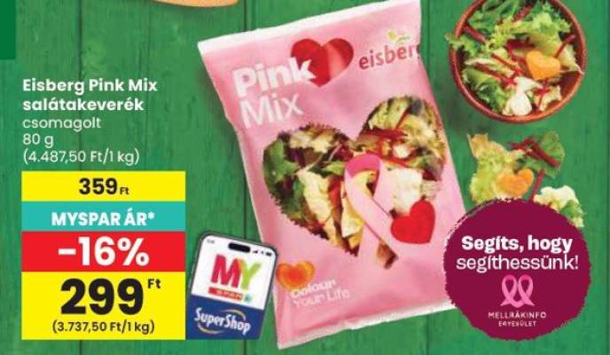 Eisberg Pink Mix salátakeverék