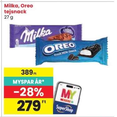 Milka, Oreo tejsnack