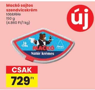 Mackó sajtos szendvicskrém