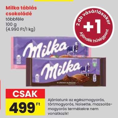 MILKA Táblás csokoládé