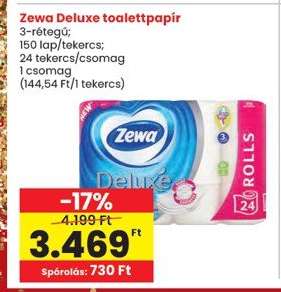 Zewa Deluxe toalettpapír