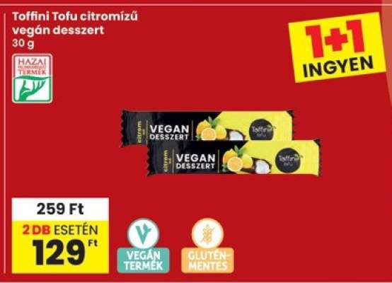 Toffini Tofu citromízű vegán desszert