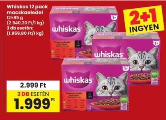 Whiskas 12 pack macskaeledel