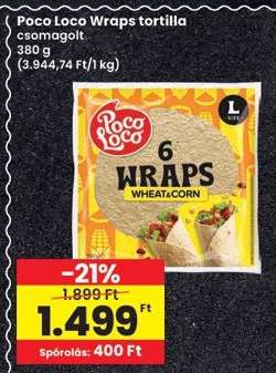 Poco Loco Wraps tortilla