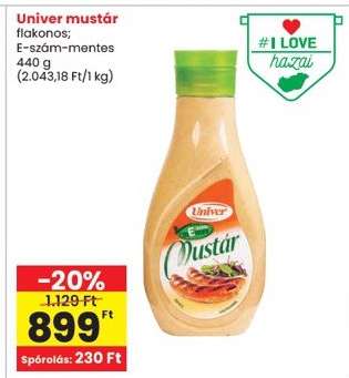 UNIVER﻿﻿ Mustár*