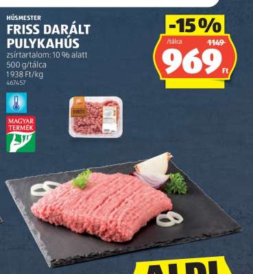 Friss, darált pulykahús