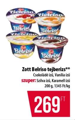 ZOTT Belriso tejberizs