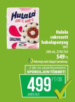 Hulala cukrozott habalapanyag