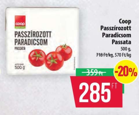 Coop Passzírozott Paradicsom Passata