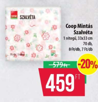 Coop Mintás Szalvéta
