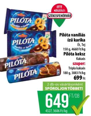 Pilóta vaníliás ízű karika / Pilóta keksz