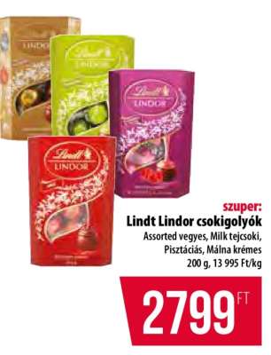 Lindt Lindor csokigolyók