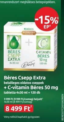 Béres Csepp Extra + C-vitamin Béres 50 mg