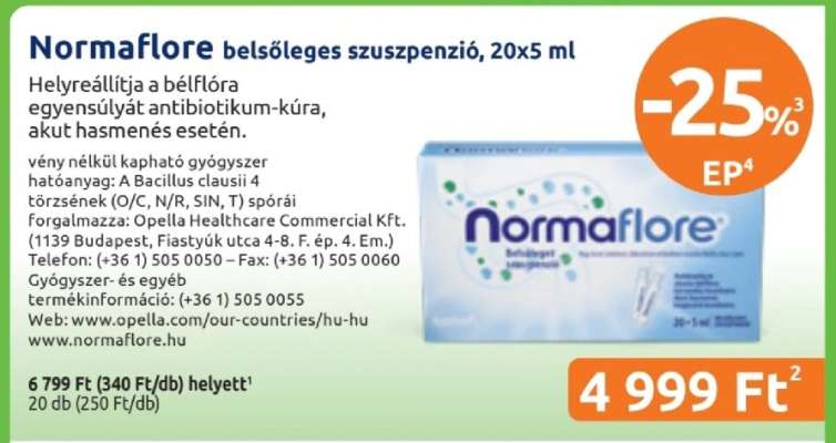 Normaflore belsőleges szuszpenzió, 20x5 ml