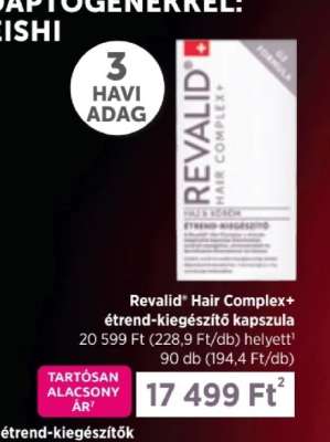 Revalid® Hair Complex+ étrend-kiegészítő kapszula