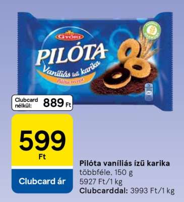 Pilóta vaníliás ízű karika