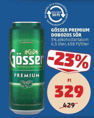 Gösser Premium Dobozos Sör