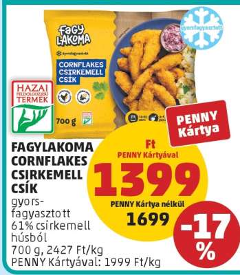 Fagylakoma Cornflakes Csirkemell Csík