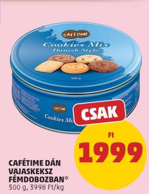 CAFÉTIME DÁN VAJASKEKSZ FÉMDOBOZBAN