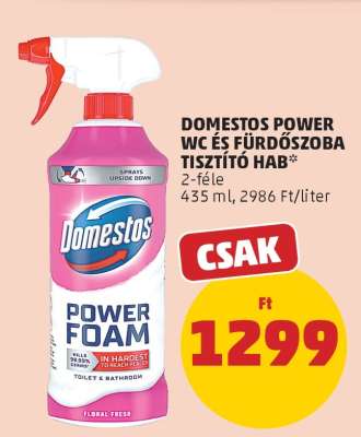 Domestos Power WC és Fürdőszoba Tisztító Hab