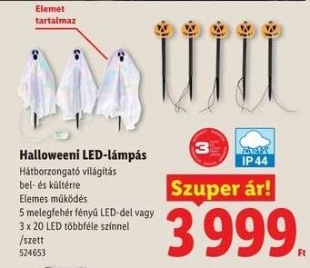 Halloweeni LED-lámpás