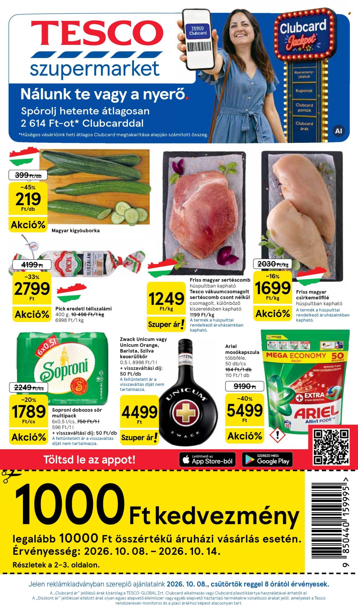 TESCO akciós újságok - 2026.10.08 - 2026.10.14. Oldal 1