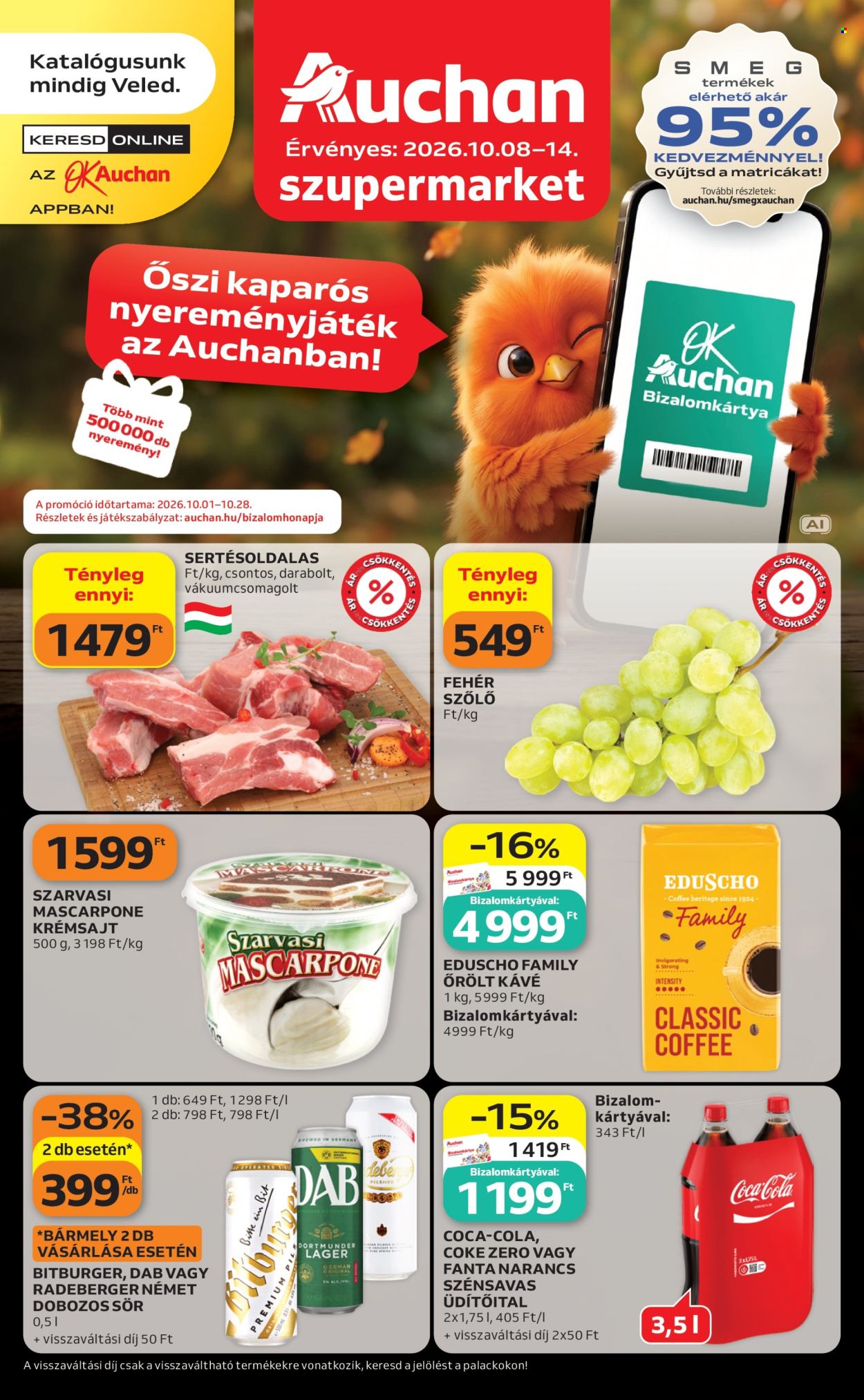 Auchan akciós újságok - 2026.10.08 - 2026.10.14. Oldal 1