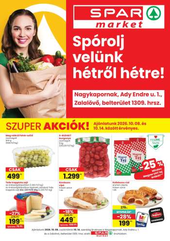 Újság SPAR market - 2026.10.08 - 2026.10.14.